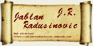 Jablan Radusinović vizit kartica